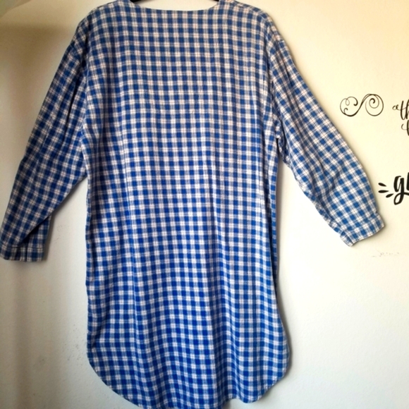 Disneyland Resort Mickey Mouse plaid flannel nightgown size S/M - Picture 2 of 8